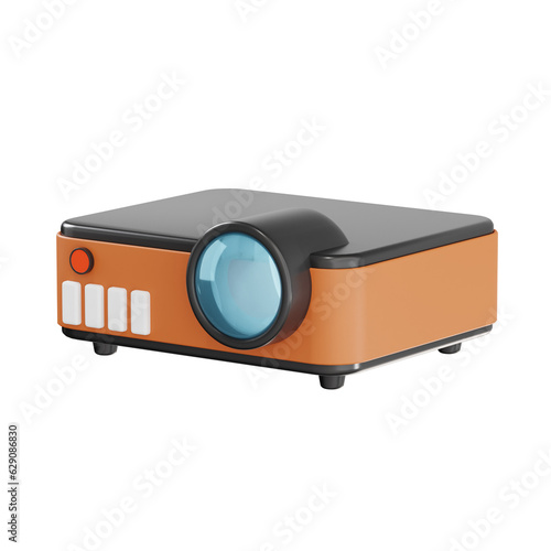 movie projector 3d, cinema and film 3d render pack, high quality render, transparent background photo