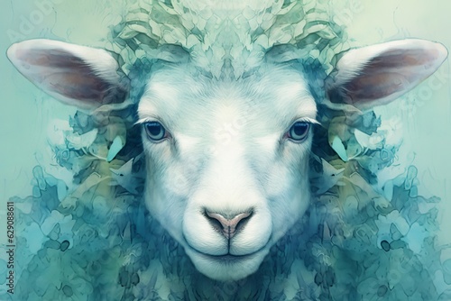 羊の顔,Generative AI AI画像