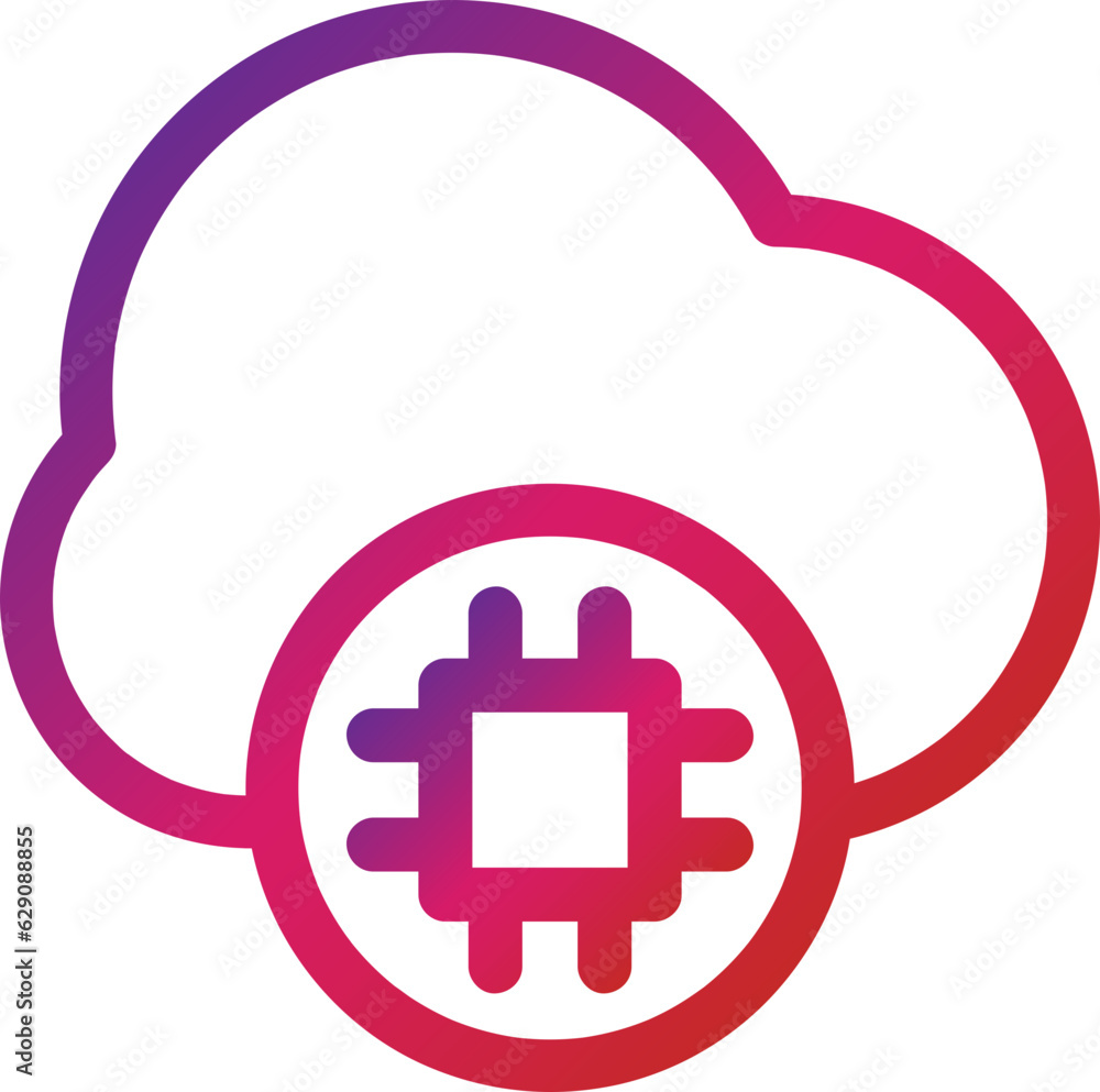 modern outline gradient cloud icon modern outline gradient cloud icon