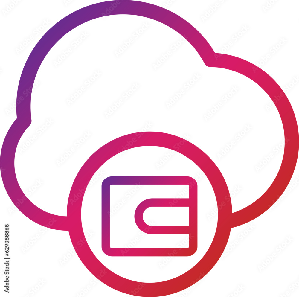 modern outline gradient cloud icon modern outline gradient cloud icon