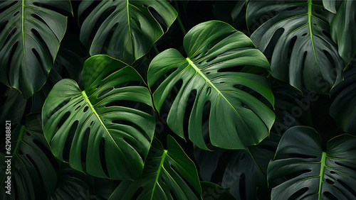 Green Monstera Leaves