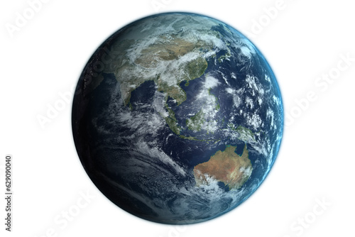 Fototapeta Naklejka Na Ścianę i Meble -  Digital png illustration of planet earth on transparent background