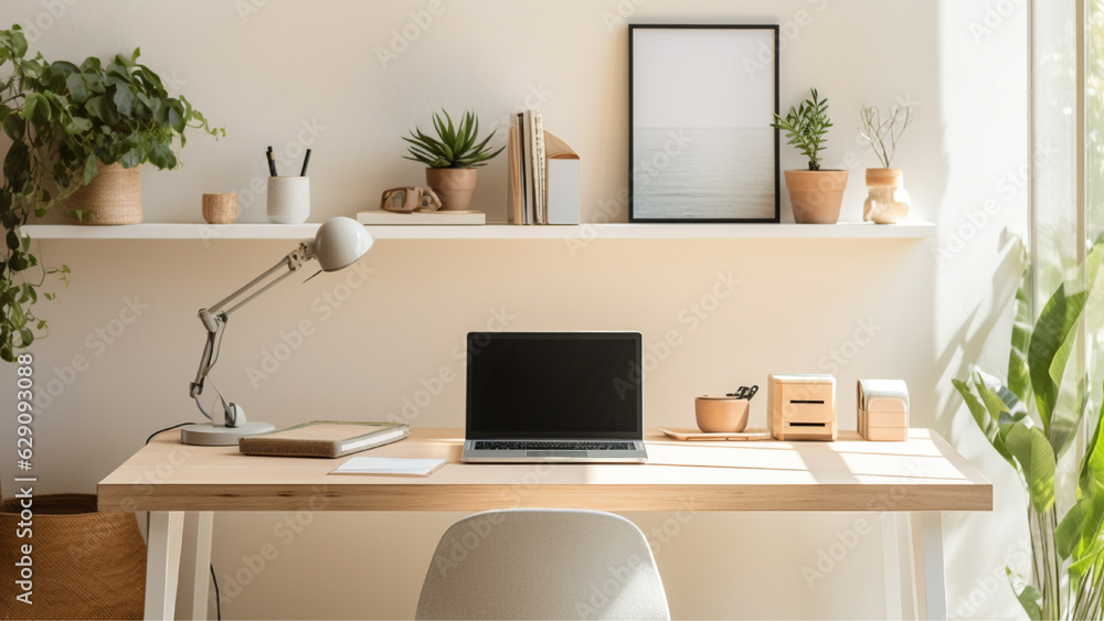 Cozy Minimalist Desk Setup Background Cozy Minimalist Desk Setup Background