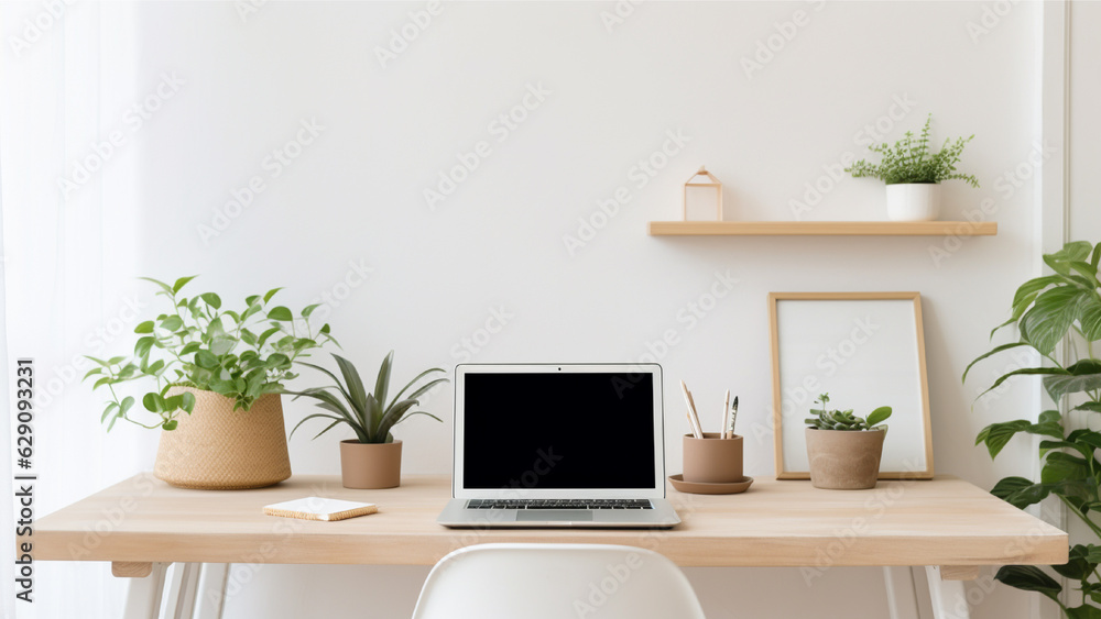 Cozy Minimalist Desk Setup Background Cozy Minimalist Desk Setup Background