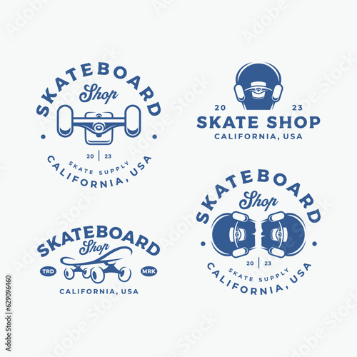 Skateboard Shop Logo Design Template