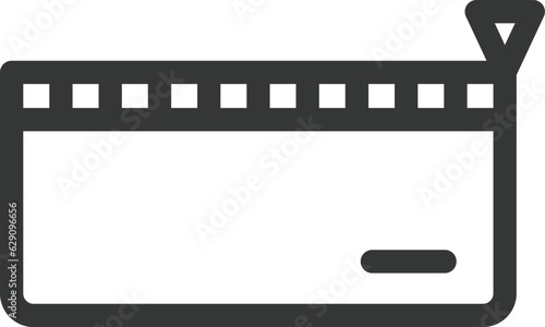 文房具の線画単品アイコン　筆箱