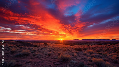 Beauty of a sunset, with vibrant hues of orange, pink, and purple painting the sky. © Creative Romp