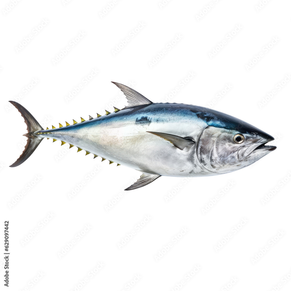 A fish that is swimming in the water. Isolated on white. Transparent PNG. Generative AI A fish that is swimming in the water. Isolated on white. Transparent PNG. Generative AI