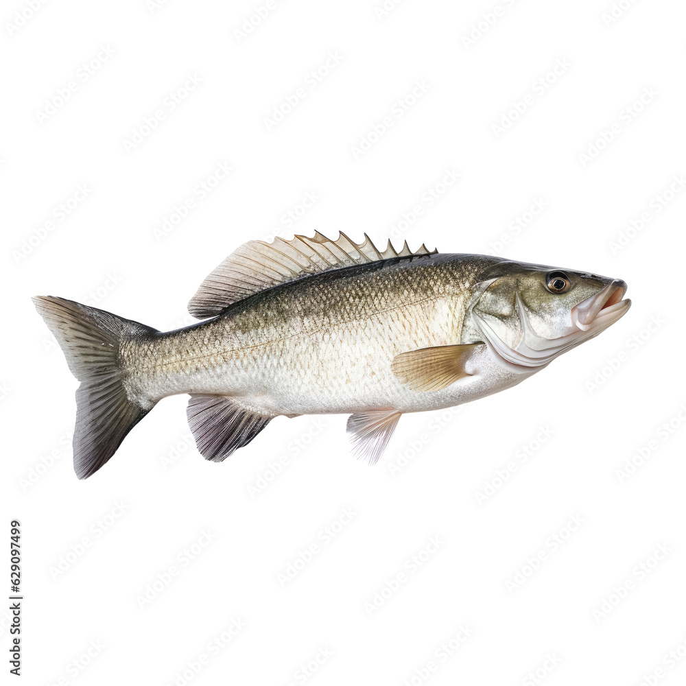 A fish that is swimming in the water. Isolated on white. Transparent PNG. Generative AI