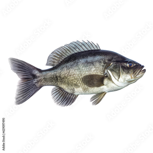 A fish that is swimming in the water. Isolated on white. Transparent PNG. Generative AI