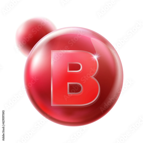 Vitamin B complex tablets minerals, vitamins that are essential to the body. Medical concept and healthy food isolated on white background. illustration vector file.