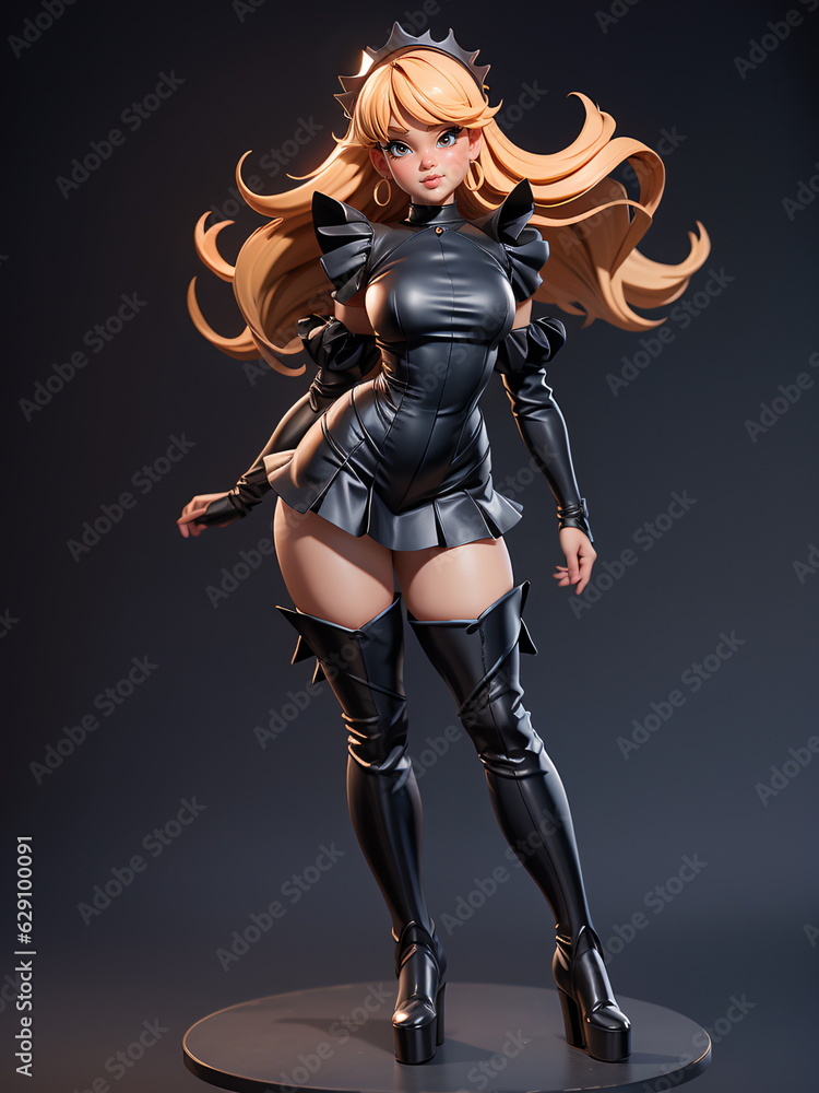 AI-generated 3D-style girl AI-generated 3D-style girl