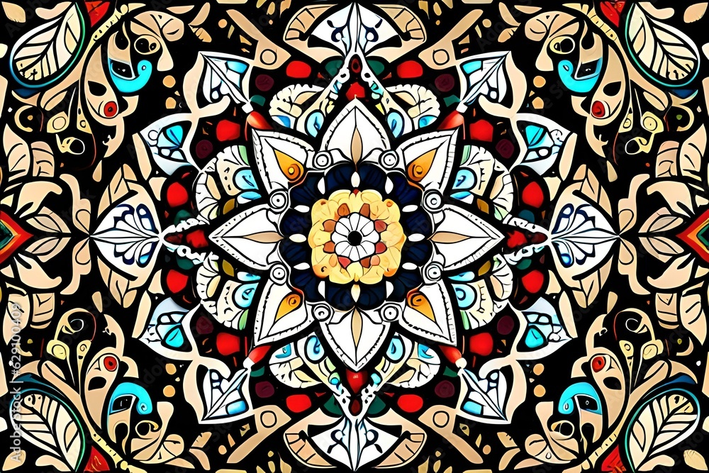 abstract floral mandala background