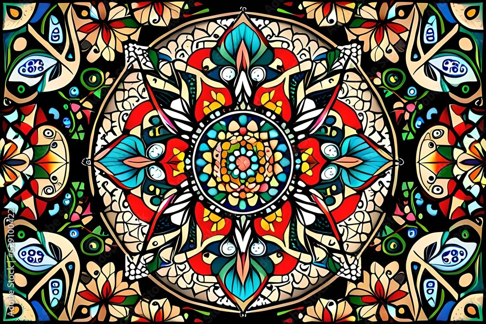 abstract floral mandala background abstract floral mandala background