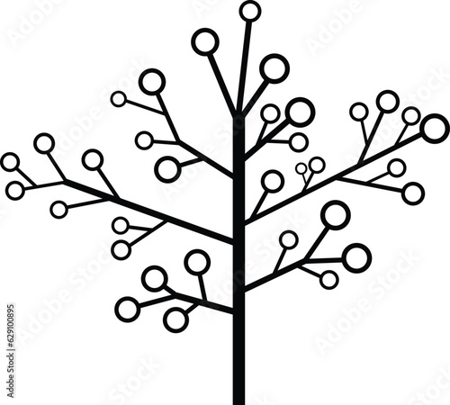 abstract floral neuron tree