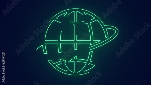 Wallpaper Mural Global business economy growth in world animation Torontodigital.ca