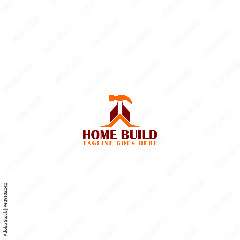 Home Construction Concept Logo Design Template Isolated on white background Home Construction Concept Logo Design Template Isolated on white background