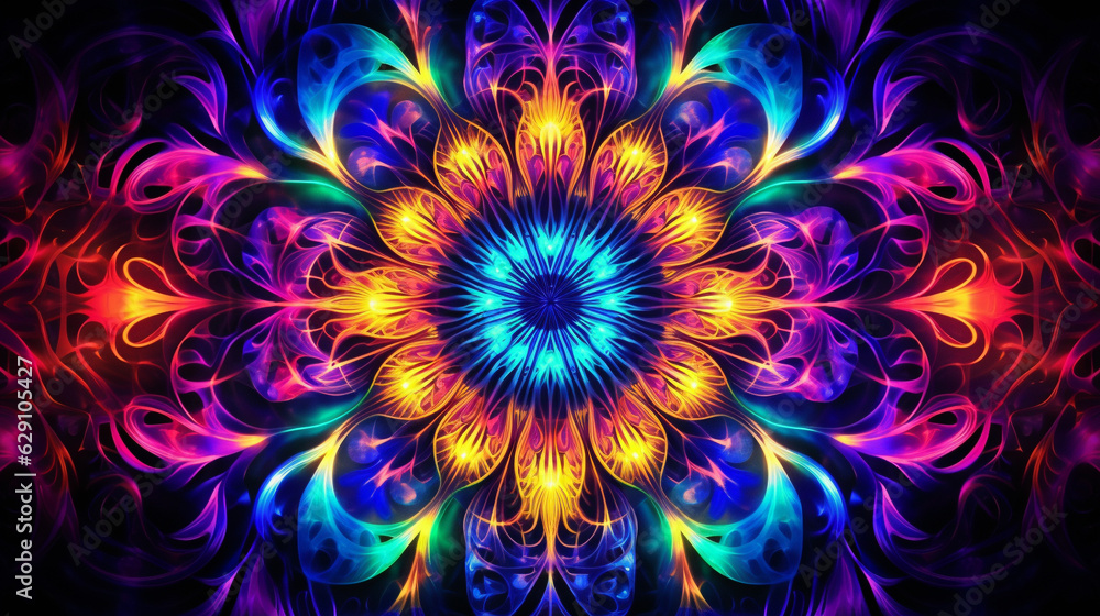 Cosmic Kaleidoscope - Neon Galactic Delight Cosmic Kaleidoscope - Neon Galactic Delight
