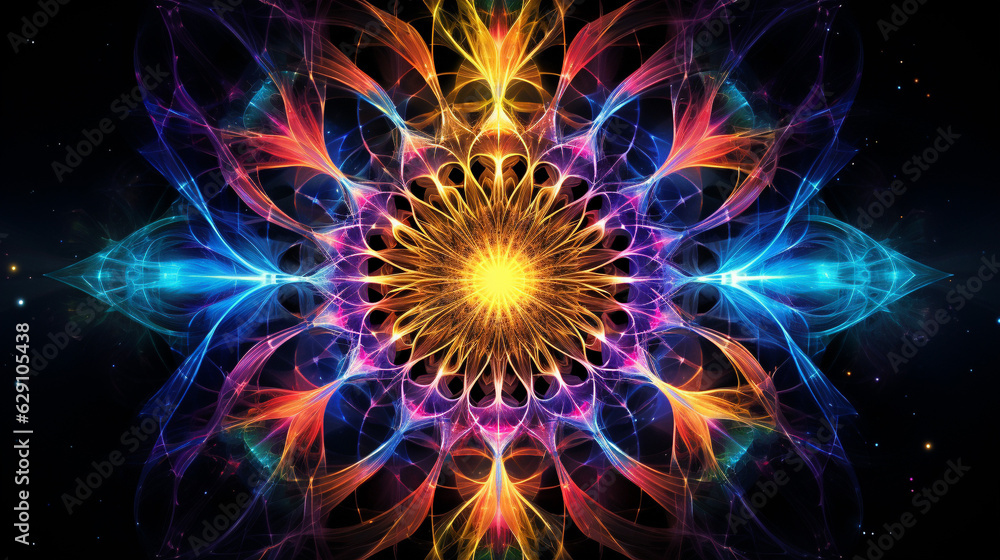 Cosmic Kaleidoscope - Neon Galactic Delight Cosmic Kaleidoscope - Neon Galactic Delight