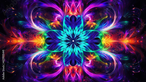 Cosmic Kaleidoscope - Neon Galactic Delight