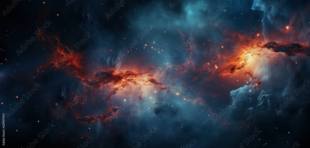 Fototapeta premium explosion in space, Generative AI 