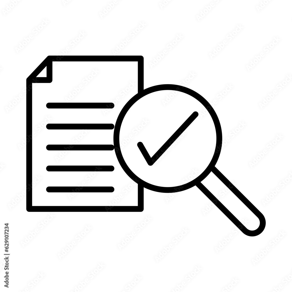 magnifying glass and document magnifying glass and document