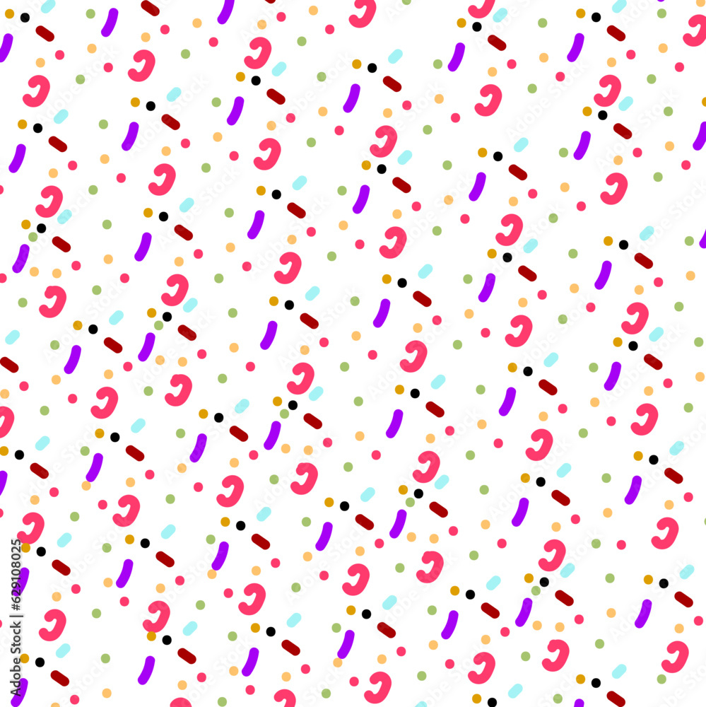 Imitation of festive colored paper in the form of confetti or cut particles
