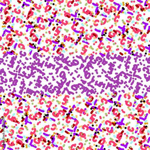 seamless pattern rainbow small spots and violet zone