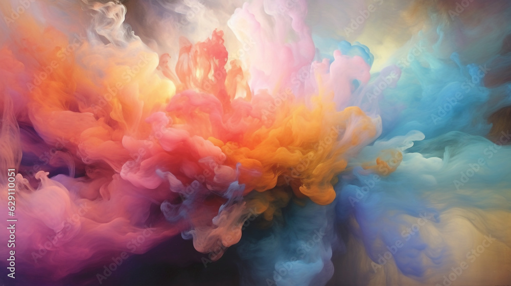 abstract beauty with a heavy multicolor cloud of haze abstract beauty with a heavy multicolor cloud of haze