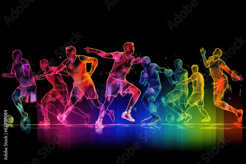 color sport on background