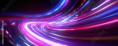 abstract futuristic background with pink blue glowing neon moving high speed wave lines and bokeh lights. Data transfer concept Fantastic wallpaper