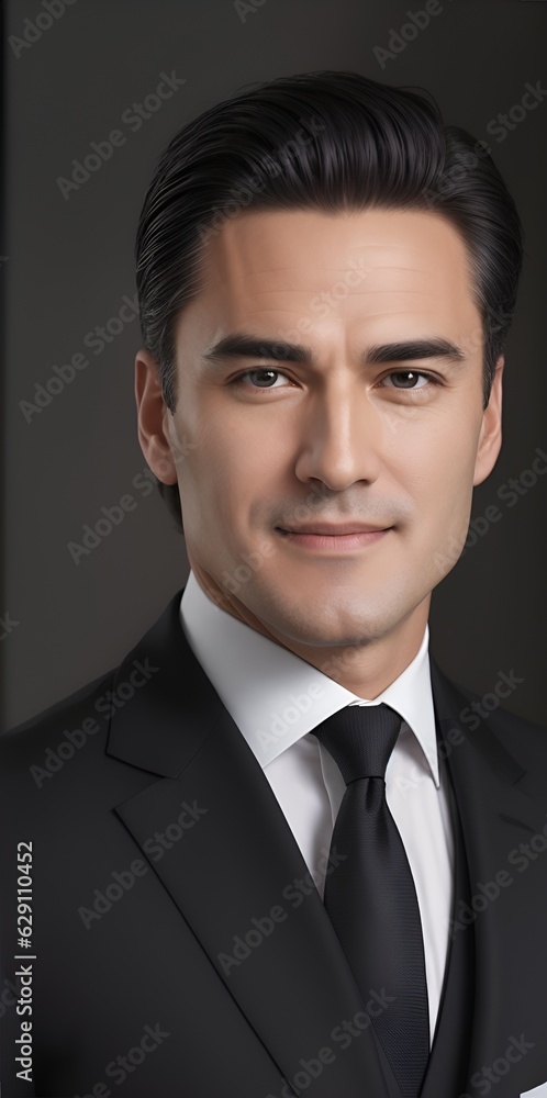 portrait of handsome business man in black suit and tie portrait of handsome business man in black suit and tie