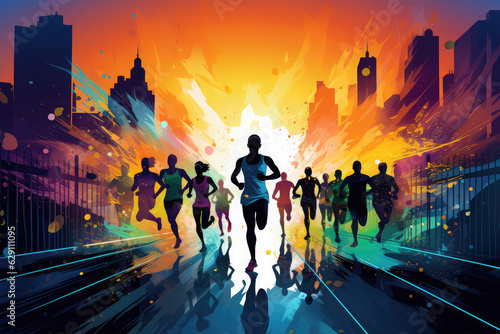 Fototapeta Naklejka Na Ścianę i Meble -  color sport on background