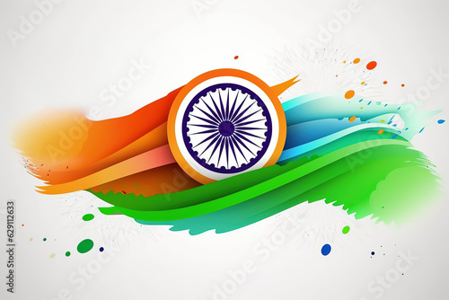 Happy India Independence   Republic Day Concept. Independence   Republic Day Background. Independence   Republic Day Theme. Generative Ai