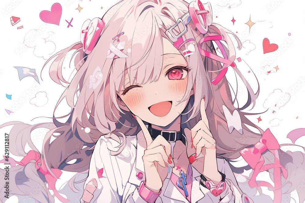 Obraz premium アニメ風ナース,Generative AI AI画像