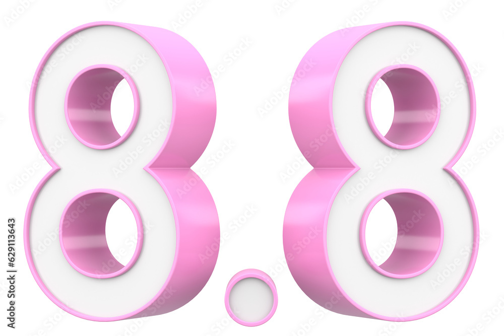 8.8 sale. August sale. 3D illustration. 8.8 sale. August sale. 3D illustration.
