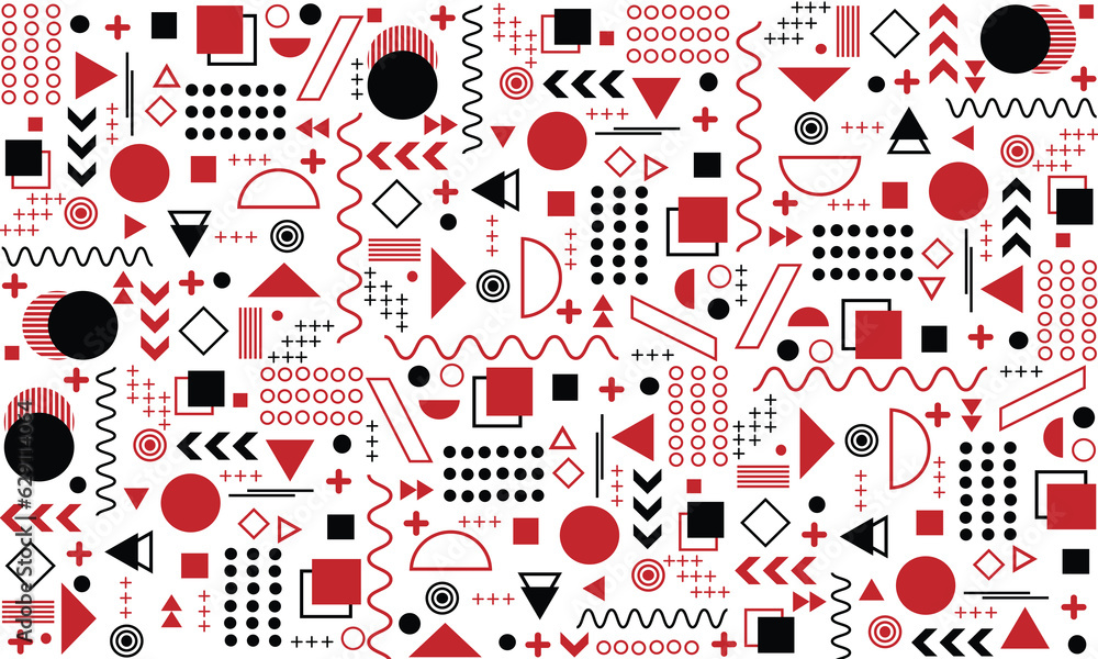 Fototapeta premium Memphis background pattern geomatric seamless