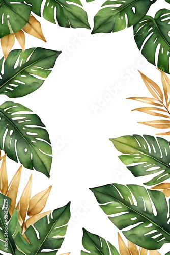 green and gold laurel wreath border