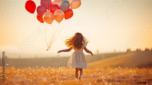 風船を持つ少女