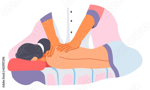 Back massage for wellness and health boosting