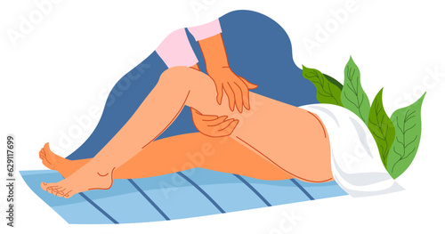 Legs and tights massage, cellulite and pain relief