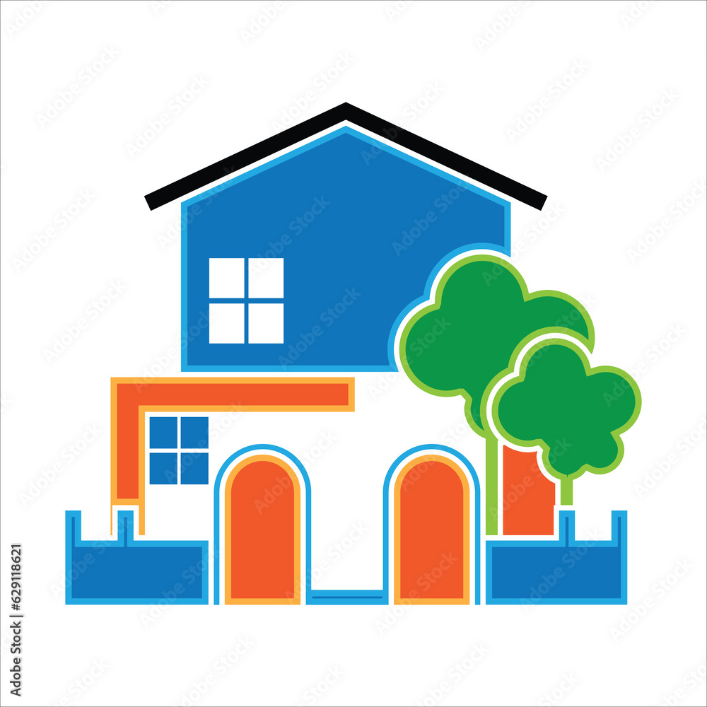 Fototapeta premium Building and house
