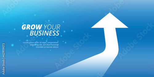 Vector  Grow your business chart increase profit background banner or poster design Vector file