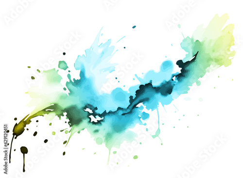 カラフルなインクが飛び散るベクターイラスト