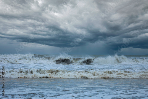 storm clouds over the sea