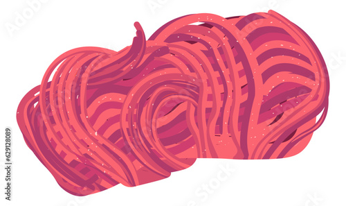 Ground meat of pork, butchery shop assortment