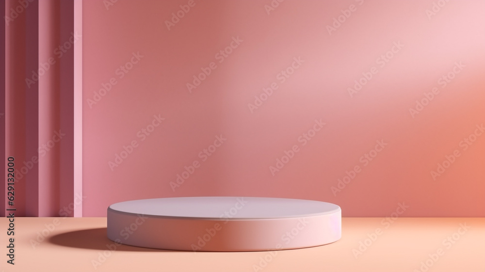 3d Pastel podium for your product. Generative AI. 3d Pastel podium for your product. Generative AI.