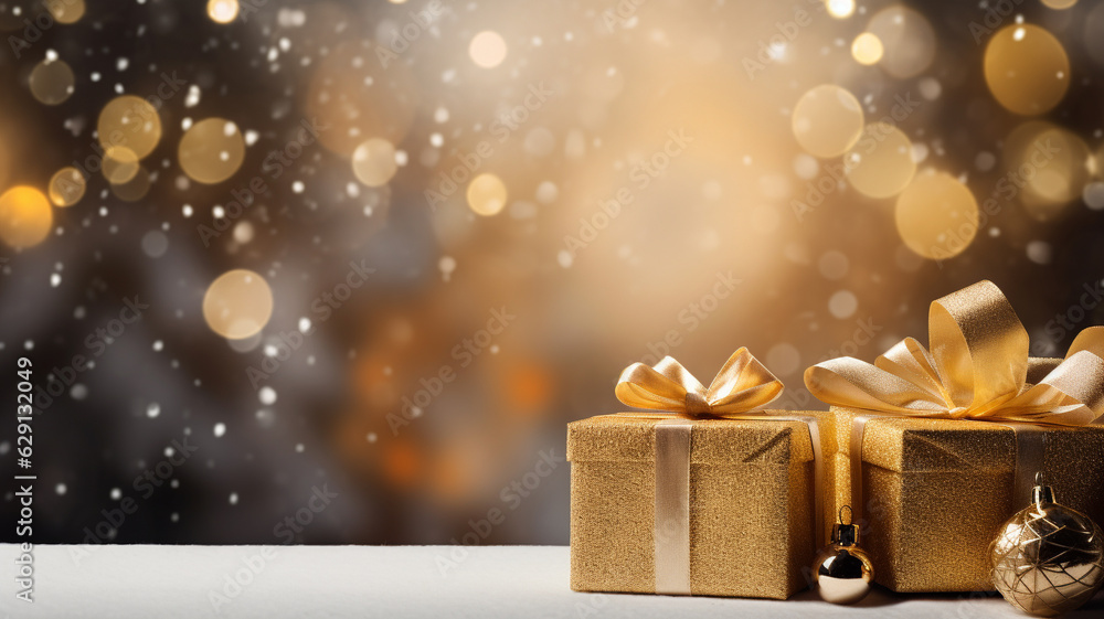 Luxury christmas background with copyspace for your text,design. Christmas concept. Generative AI. Luxury christmas background with copyspace for your text,design. Christmas concept. Generative AI.