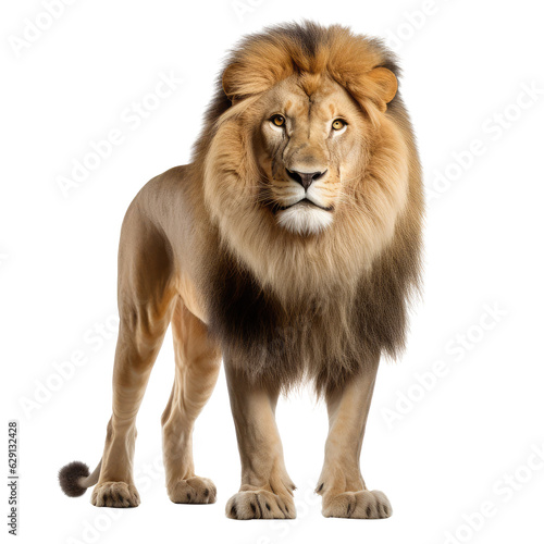 lion looking isolated on white © Tidarat