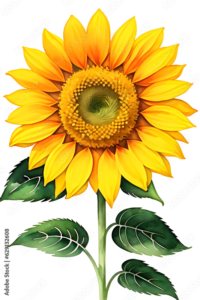 Obraz premium sunflower isolated on white background